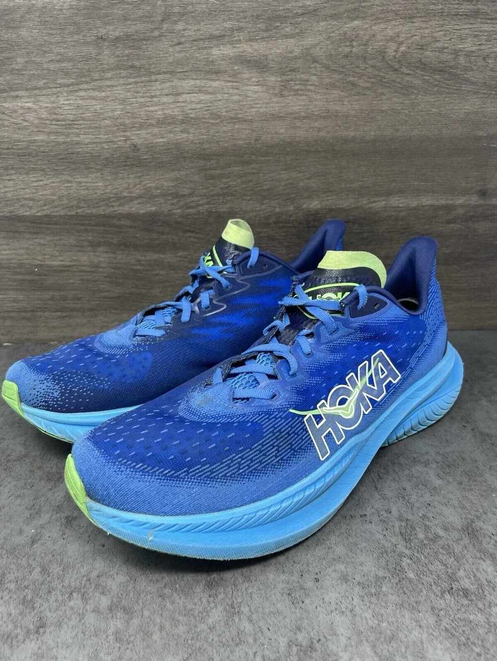 HOKA Mach 6 Virtual Blue Bellwether Blue Mens Size 14 Running Shoes Sneakers